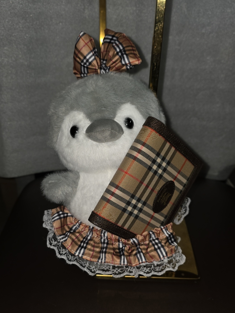 Burberrys Wallet & Plaid Penguin "Me & My Burberrys" Euc